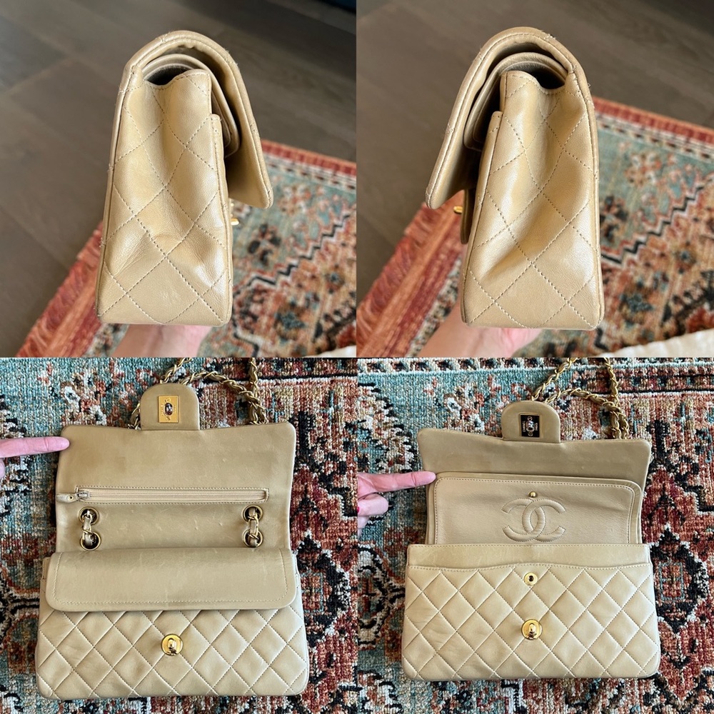 Chanel Classic Vintage Small Beige Double Flap Bag - Picture 6 of 11
